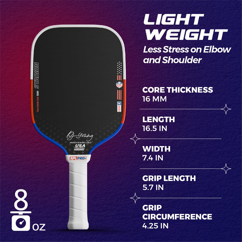 APL Frontier Pro+ 16mm Pickleball Paddle | Carbon Fiber | Gen 4 Thermoformed Foam Technology