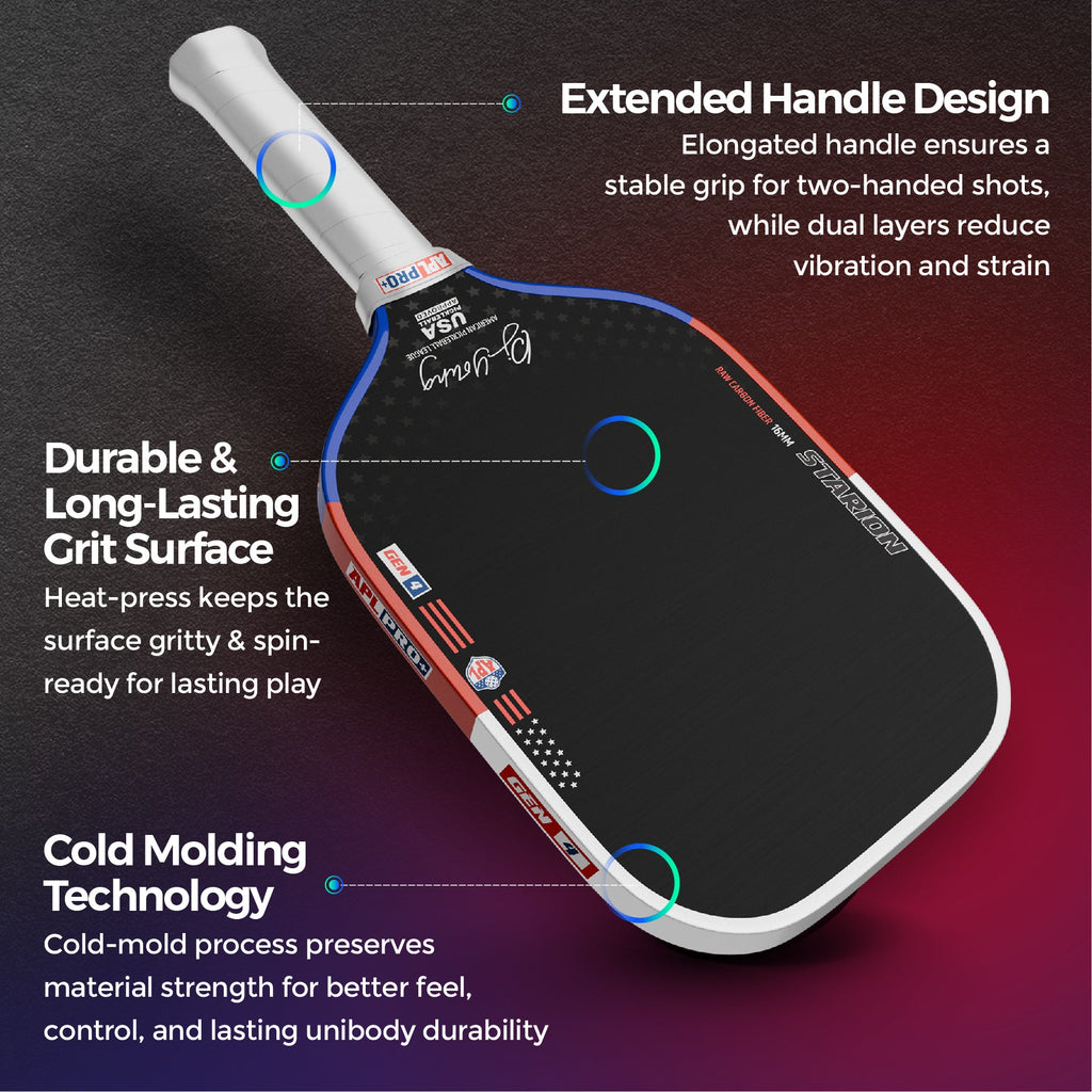 APL Valorix Pro+ 16mm Pickleball Paddle | Carbon Fiber | Gen 4 Thermoformed Foam Technology