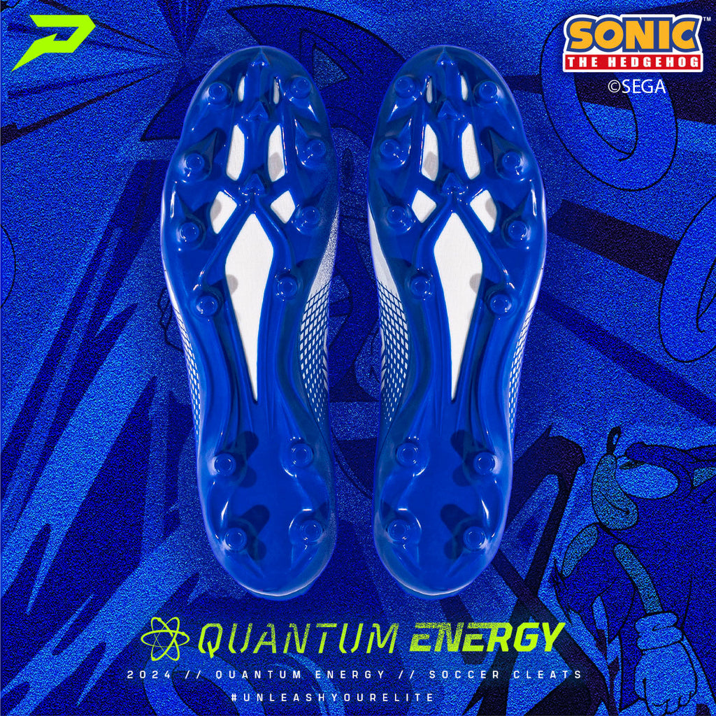 Sonic the Hedgehog Football Cleats - Quantum Energy by Phenom Elite