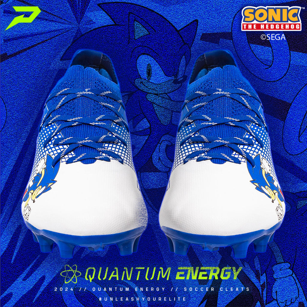 Sonic the Hedgehog Football Cleats - Quantum Energy by Phenom Elite