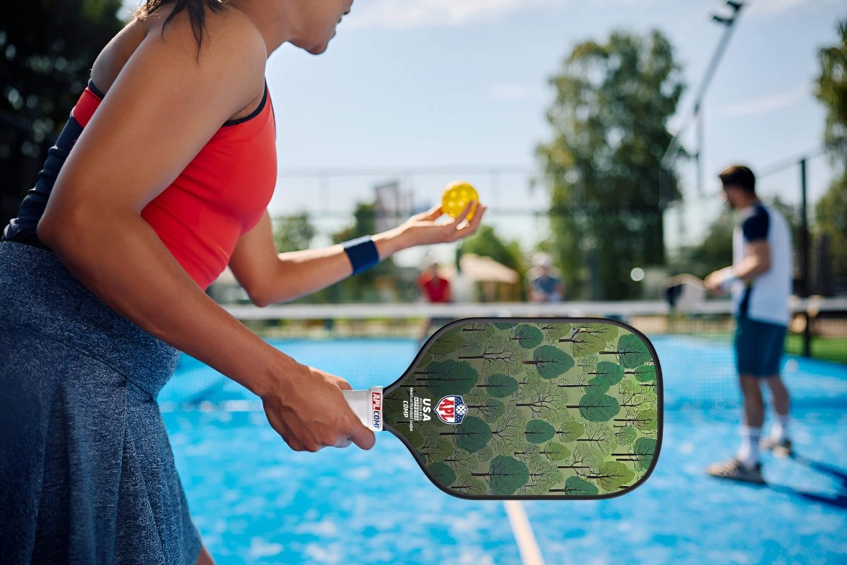 APL - Trees Pickleball Paddle | 16mm Carbon Fiber | Best Pickleball Paddles | American Pickleball League