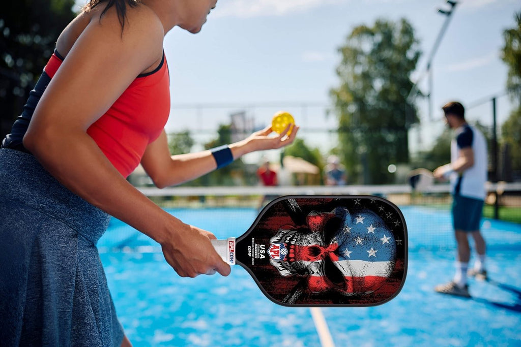 APL - Skull Flag Pickleball Paddle | 16mm Carbon Fiber | Best Pickleball Paddles | American Pickleball League